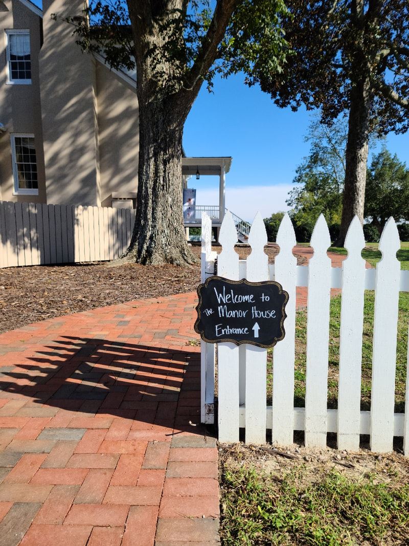 Chalkboard Entrance Sign at the Manor House