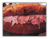 Large Ham Biscuit Closeup