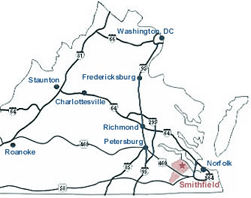 Map of Smithfield
